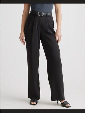 🖤 NWT Quince Stretch Crepe Pleated Wide Leg